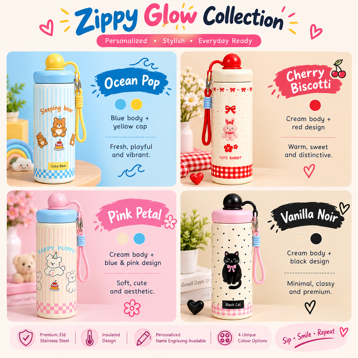 ZippyGlow Personalized Bottle