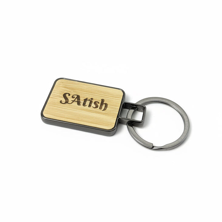 Personalized Wooden Engraved Keychain